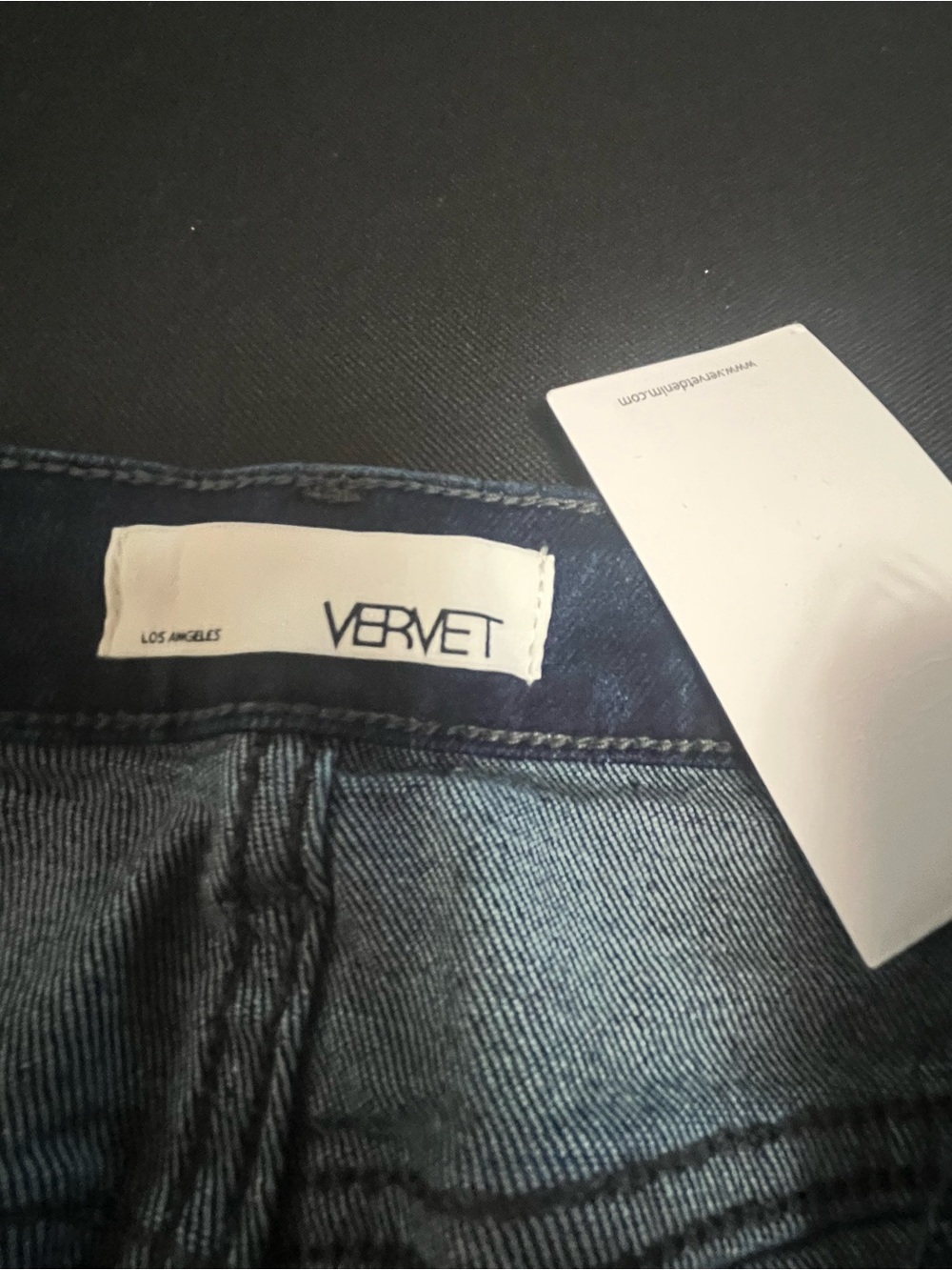 Dark Blue Women’s Dark Denim Jean Pencil Skirt with Button Fly Size Medium NEW - Picture 4 of 6